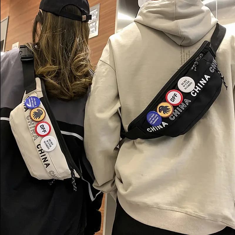 Warrior İdman Sinə Çantası Unisex Qara/Ağ 6