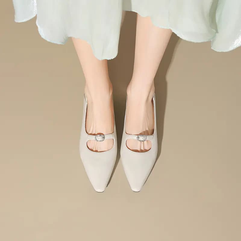 JOSINY Block Heel Mary Jane Shoes 2cm Women's 4
