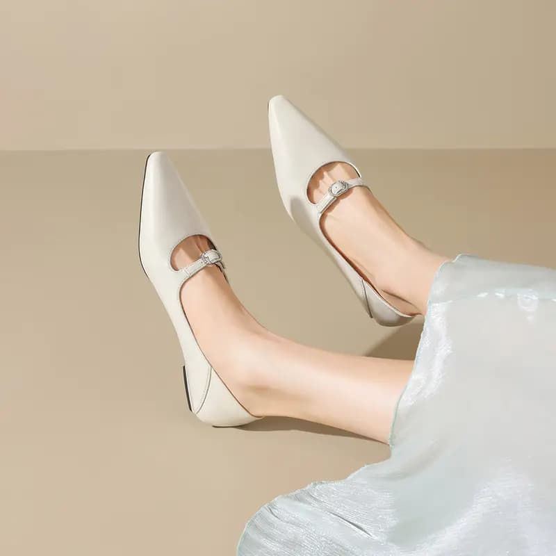 JOSINY Block Heel Mary Jane Shoes 2cm Women's 5