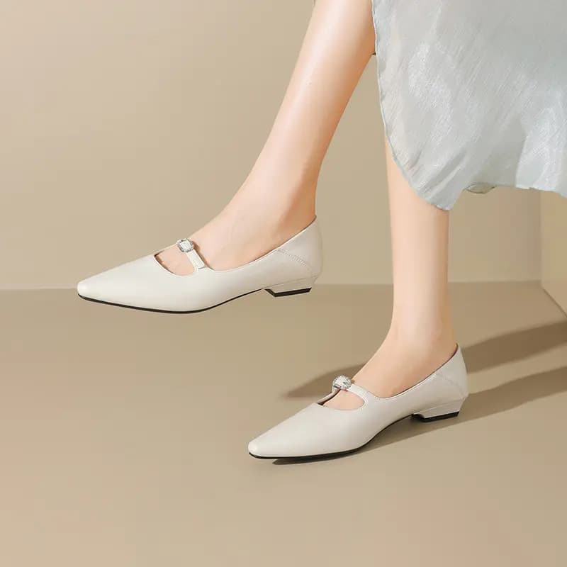JOSINY Block Heel Mary Jane Shoes 2cm Women's 6