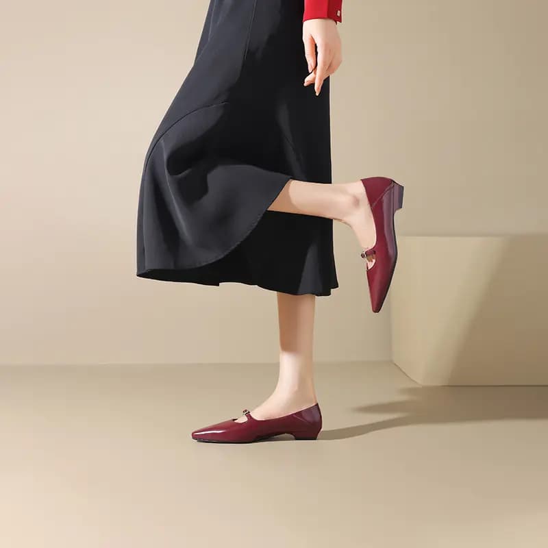 JOSINY Block Heel Mary Jane Shoes 2cm Women's 11