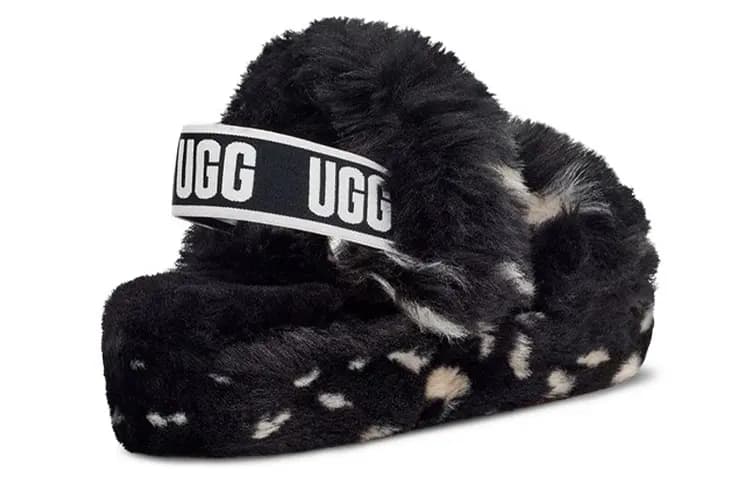 UGG Oh Yeah Spots Qadın Sürüşmə Ayaqqabısı Qara 4