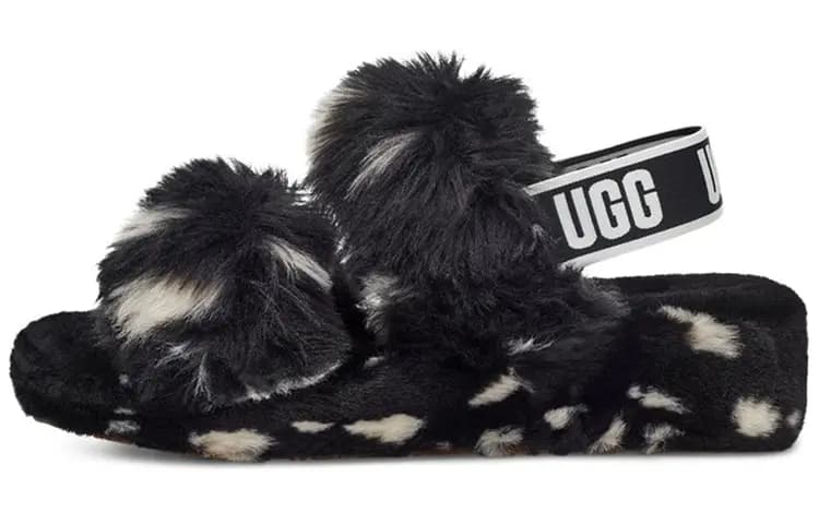 UGG Oh Yeah Spots Qadın Sürüşmə Ayaqqabısı Qara