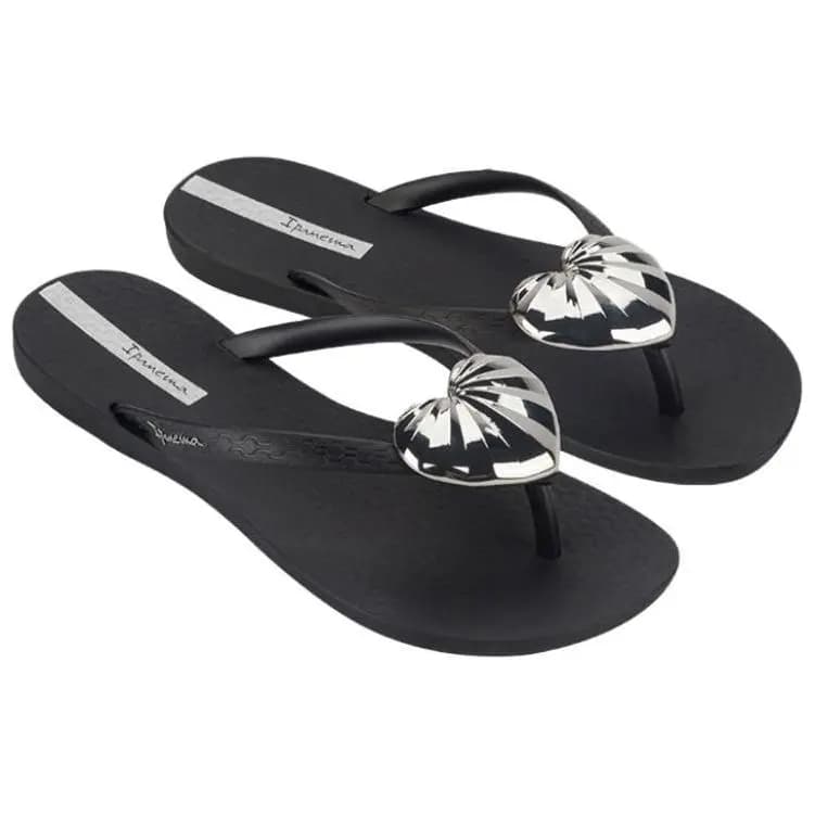 Ipanema Abrasion-Resistant Quiet Quick-Drying Flip Flops Women's Black 3