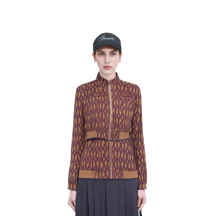 Adidas Originals Ivy Park Crop Monogram Qadın Pencəyi Qəhvəyi/Qırmızı 11