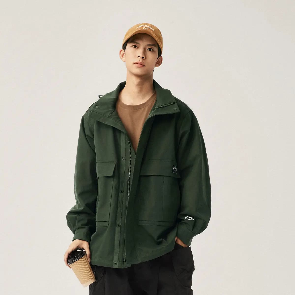 LINING Sports Life Collection Trench Coats Men Kelp Green 5