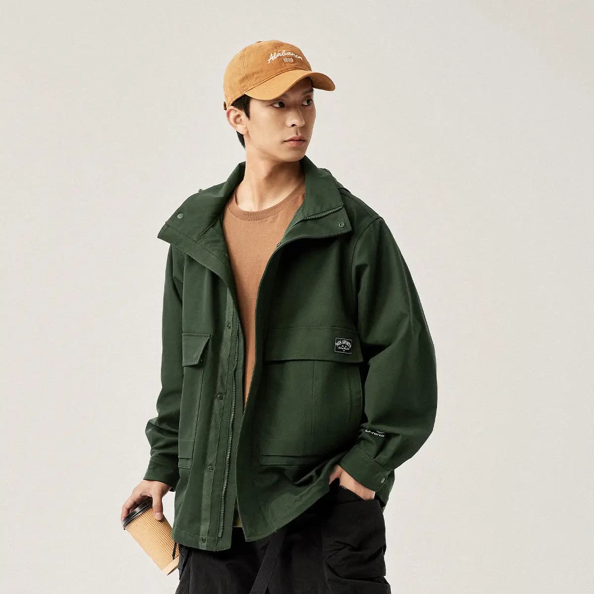 LINING Sports Life Collection Trench Coats Men Kelp Green 4