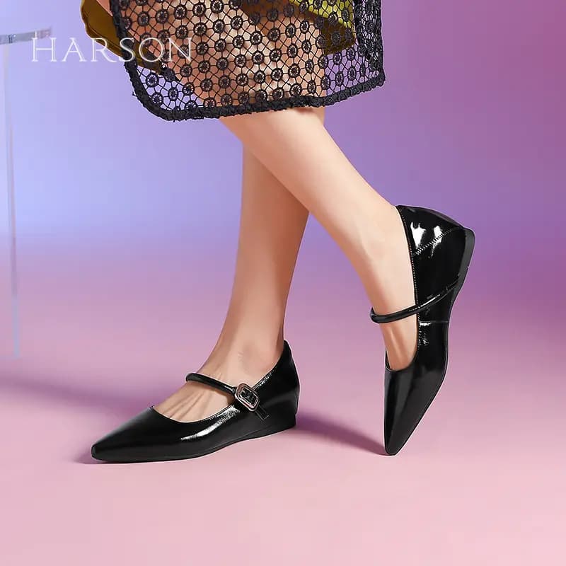 HARSON Calfskin Versatile Fashion Mary Janes Women's 11