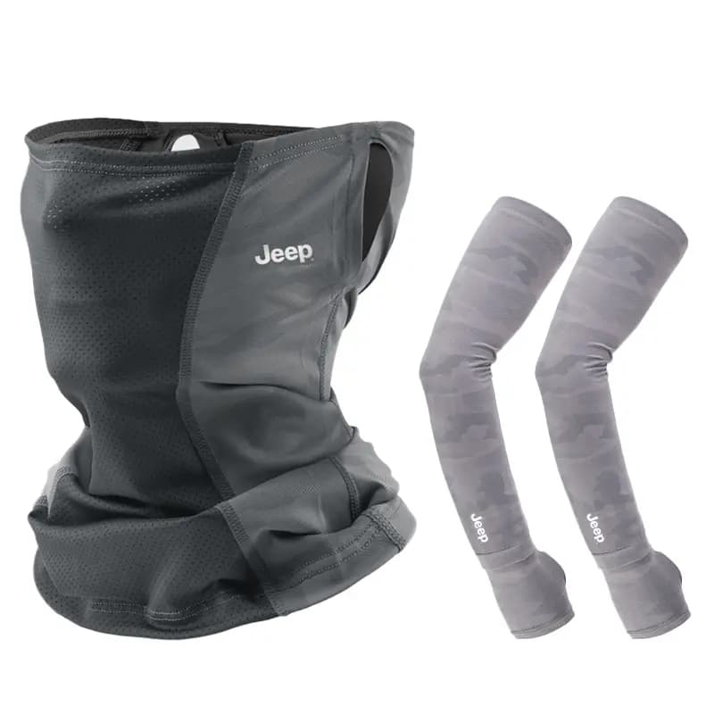 Jeep Full Face UV Protection Neck Gaiter Ice Silk Face Mask Summer Sun Protection Face Cover Nylon Sunscreen Mask Unisex 3