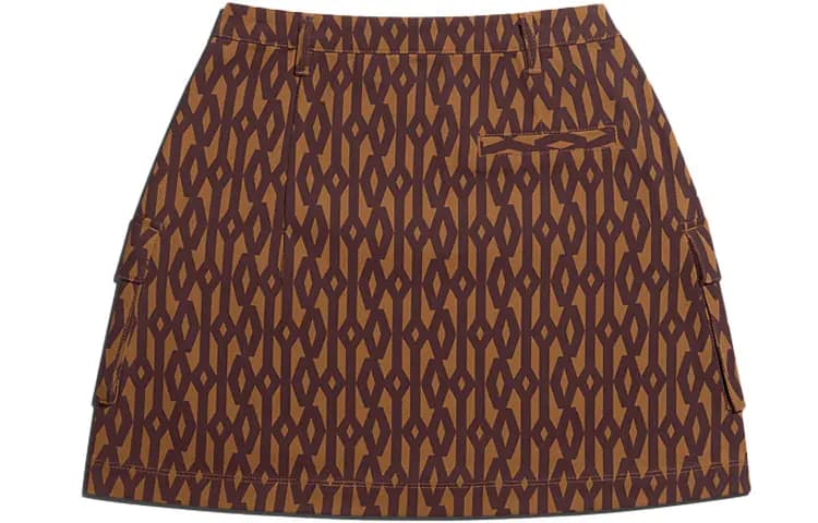 Adidas Originals Ivy Park Monogram Skirt Wild Brown/Night Red 2