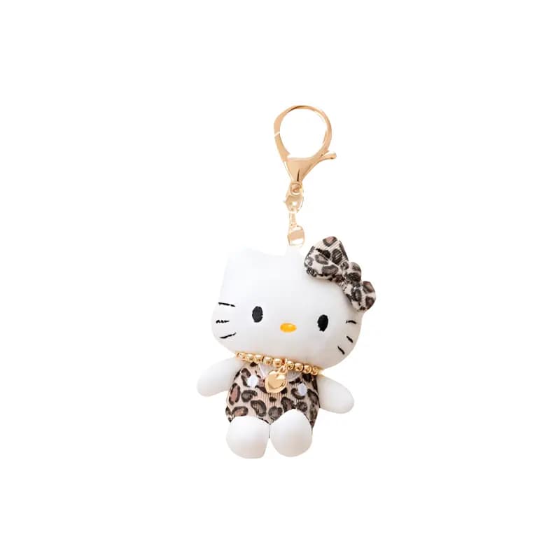 Hello Kitty Leopard Toy Keychain Plushie Stuffed Animal Small Size