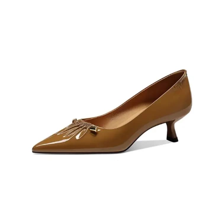 JESSICA SOPHIA High Heels Casual Single Shoes 4cm Women's Amber Brown
