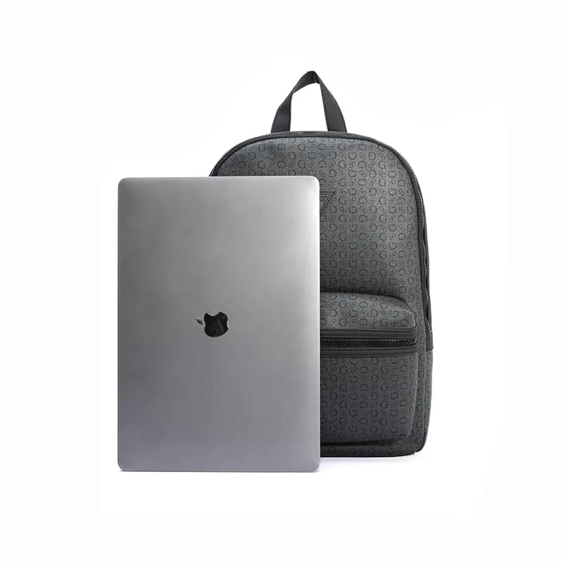 GUESS Synthetic Leather Backpack Regular Men's Black Gray 2