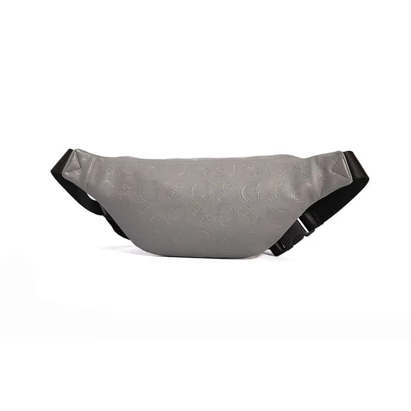 GUESS Synthetic Leather One Shoulder Crossbody Fanny Pack Sling Bag Regular Men's Black/Dark Gray 11