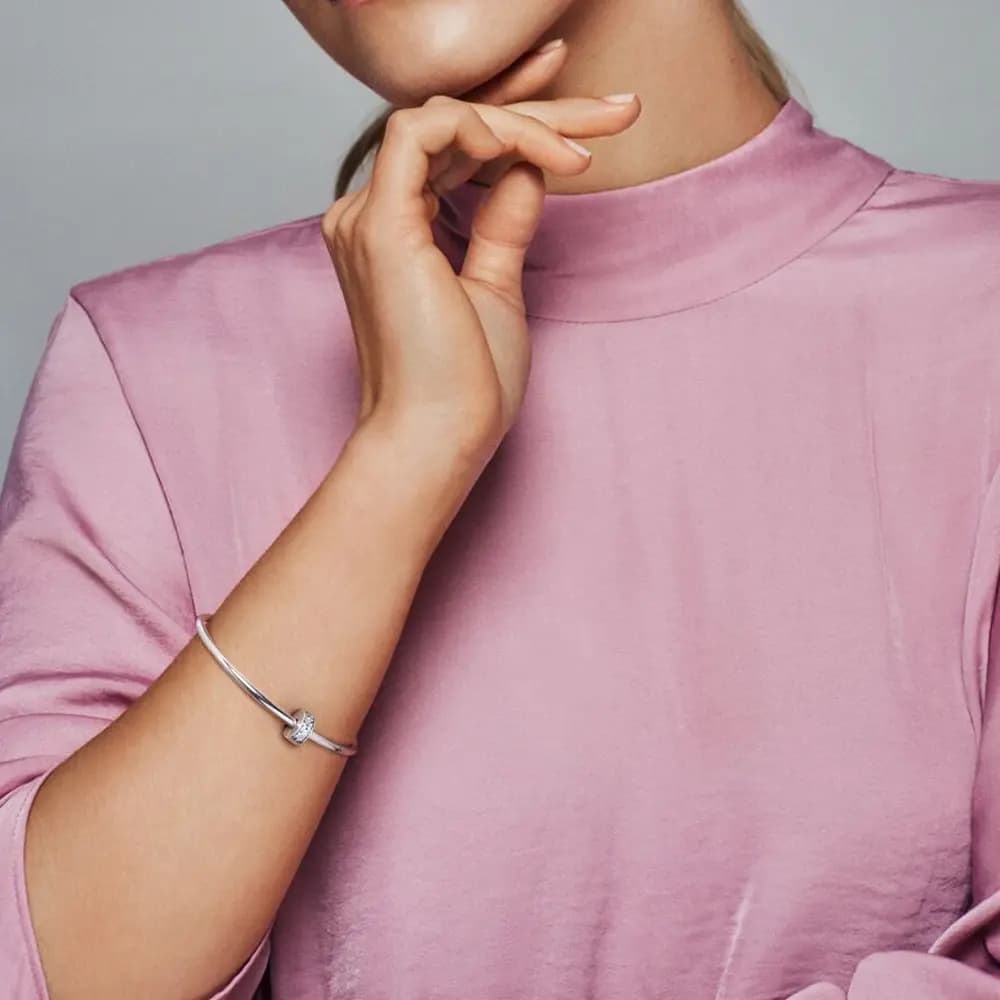 Pandora Sparkling Elegant Bilərzik Çarmı Ağ 3