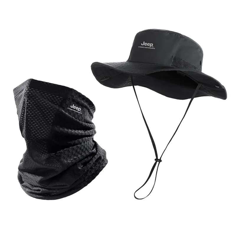 Jeep Hat Men's Summer Outdoor Hiking Fishing Bucket Hat Women's UV Protection Foldable Wide Brim Nylon Sun Hat Unisex 5