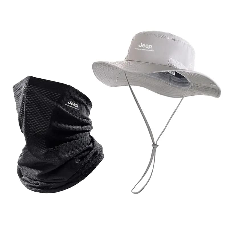 Jeep Hat Men's Summer Outdoor Hiking Fishing Bucket Hat Women's UV Protection Foldable Wide Brim Nylon Sun Hat Unisex 7