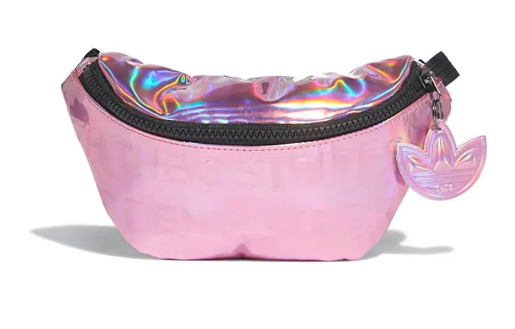 Adidas Originals Polyurethane Sports Waist Bag Regular Unisex Bright Pink