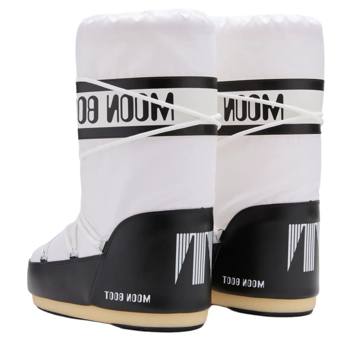 Moon Boot Icon Patchwork Unisex Qış Çəkməsi Ağ/Qara 3