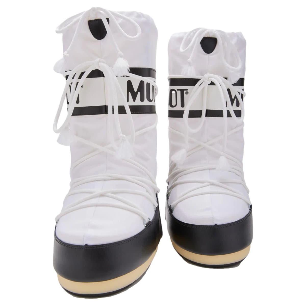 Moon Boot Icon Patchwork Unisex Qış Çəkməsi Ağ/Qara 5