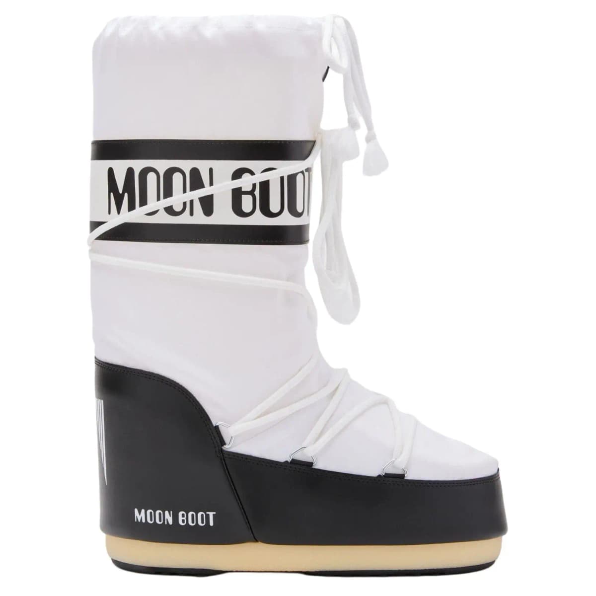 Moon Boot Icon Patchwork Unisex Qış Çəkməsi Ağ/Qara 2