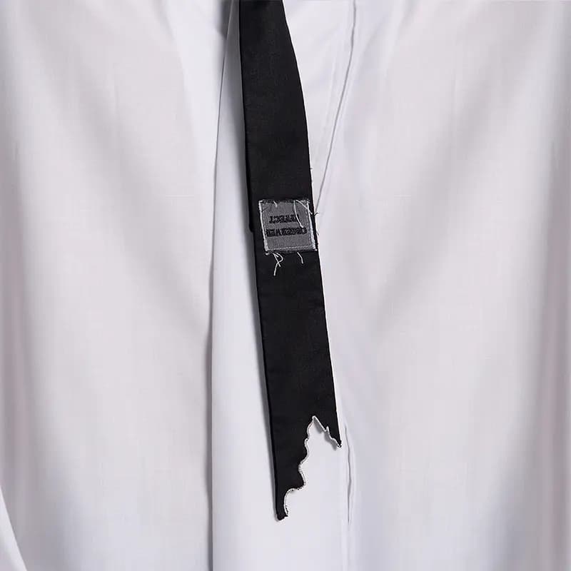 Illusionist Embroidery Patchwork Tie Unisex Qara 3