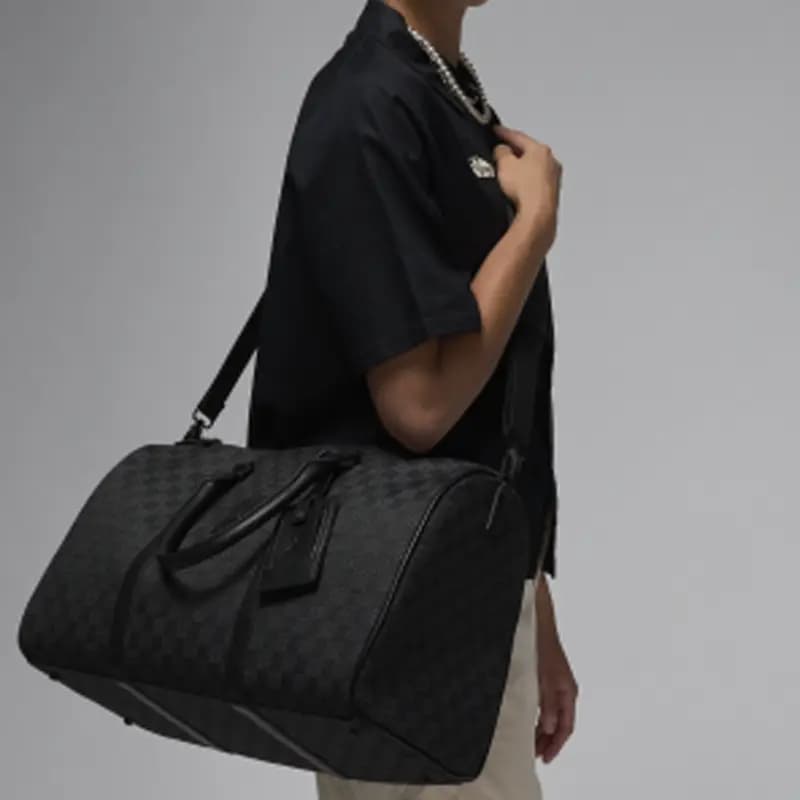Jordan Monogram Polyester Travel Bag Unisex Black 5
