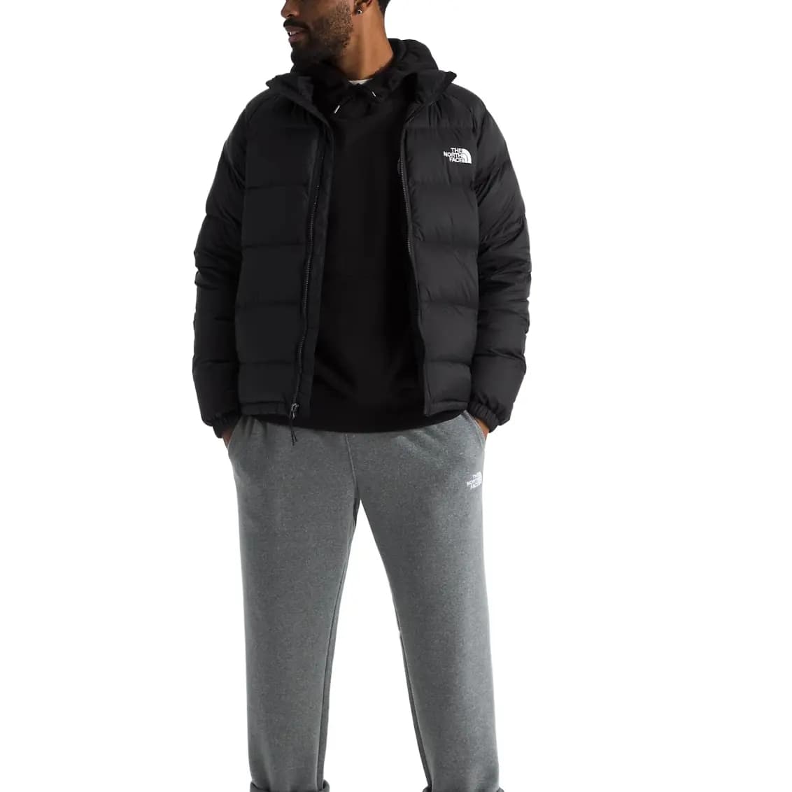 THE NORTH FACE Men's Hydrenalite™ Down Jacket Solid Color Warm Wear-Resistant Stand Collar Long Sleeve Jacket Coat Men's Black 5