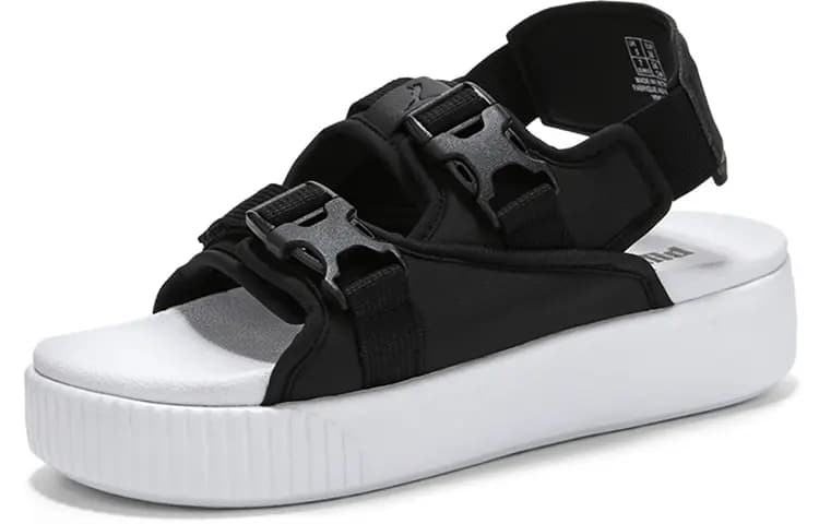 PUMA Platform Slide Ylm 19 'Black White' Women's 3