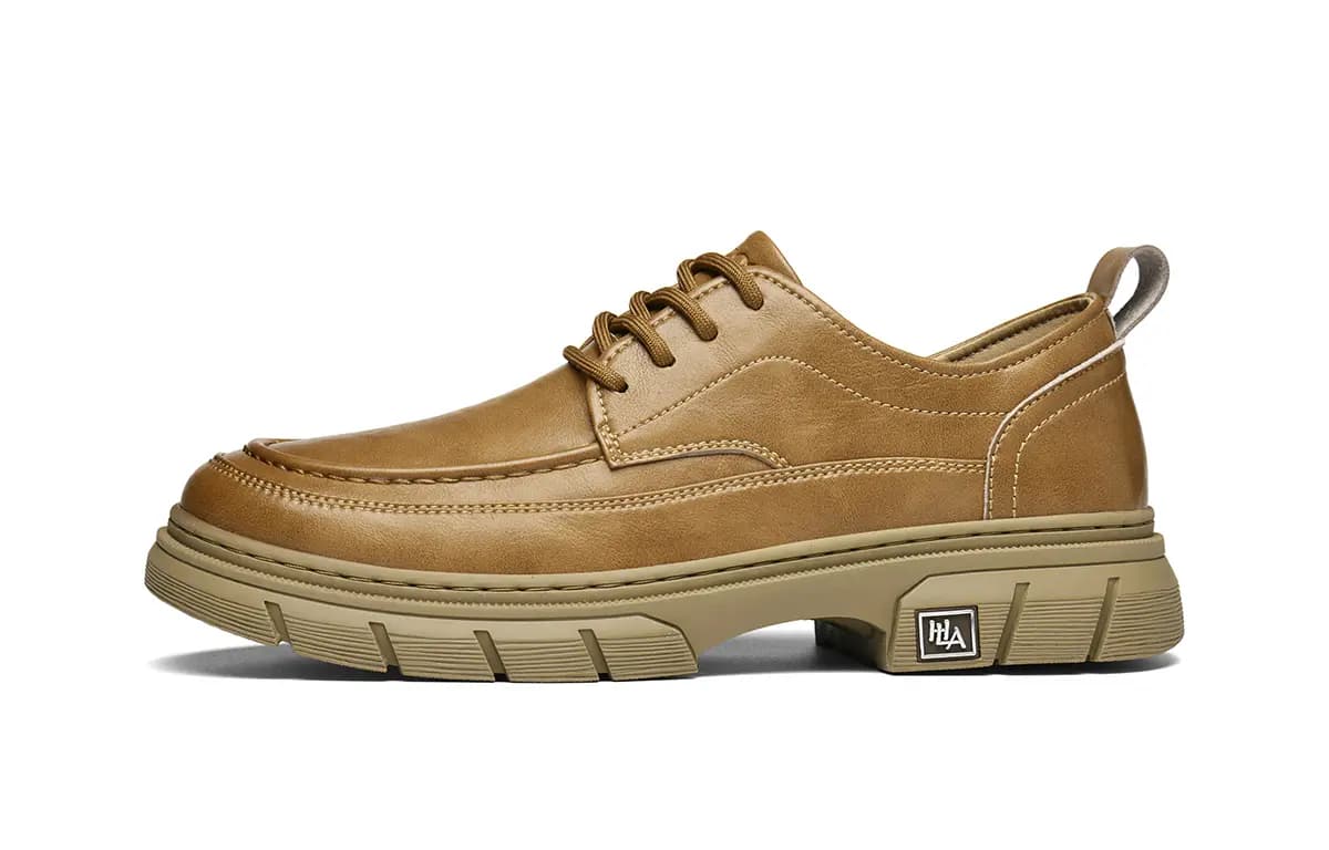 HLA Classic Durable Versatile Low-Top Work Shoes Men's Casual Leather Shoes Men's 8
