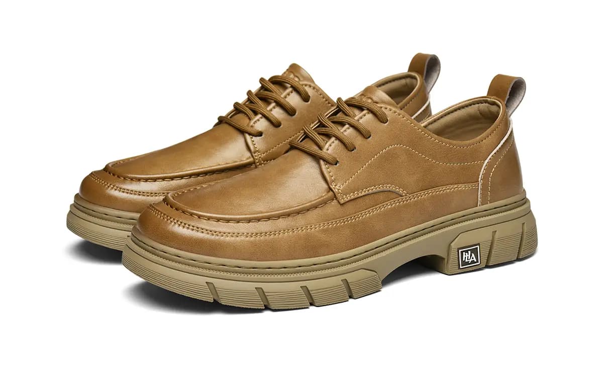 HLA Classic Durable Versatile Low-Top Work Shoes Men's Casual Leather Shoes Men's 9