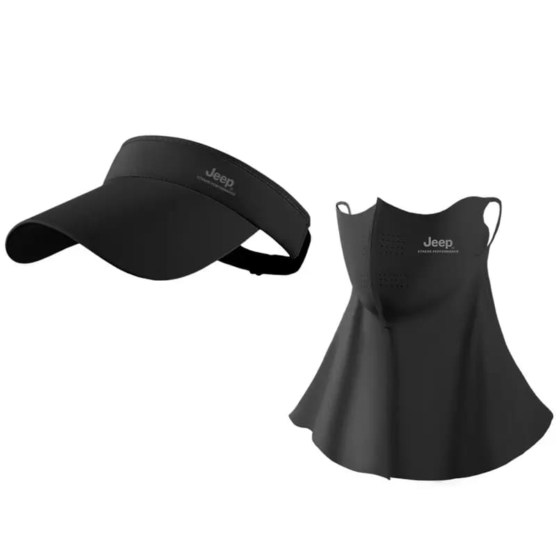 Jeep Sports Running Visor Hat Face-Slimming Sun Protection Outdoor Cycling UV-Protective Polyester Sun Hat Unisex 3