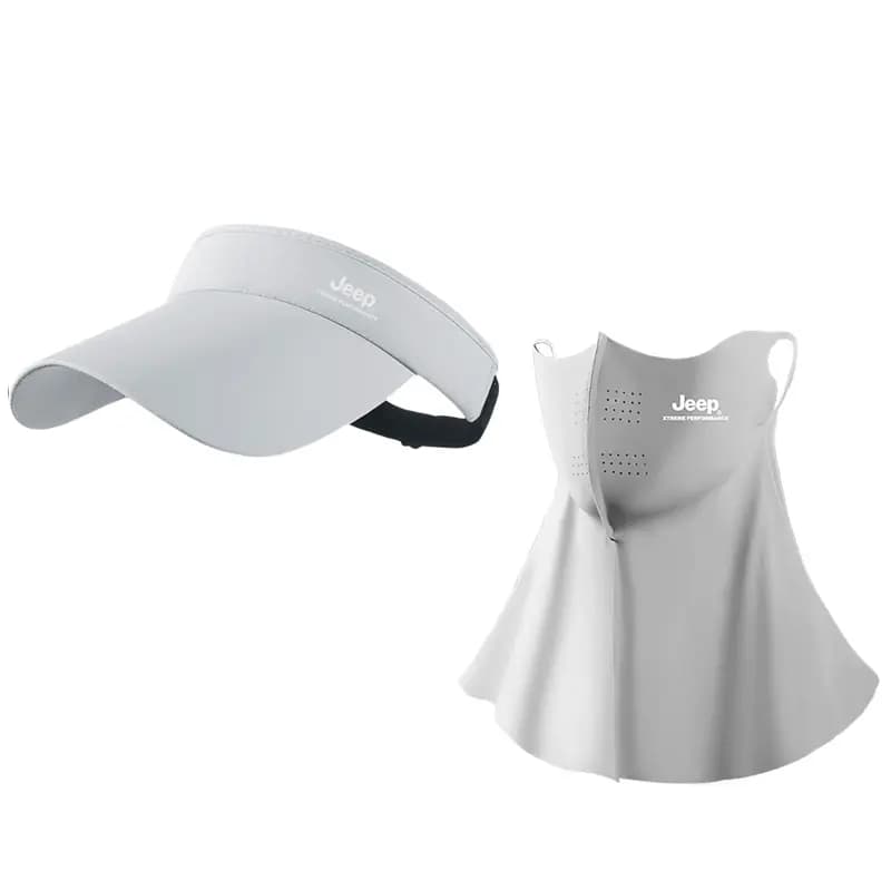 Jeep Sports Running Visor Hat Face-Slimming Sun Protection Outdoor Cycling UV-Protective Polyester Sun Hat Unisex 9