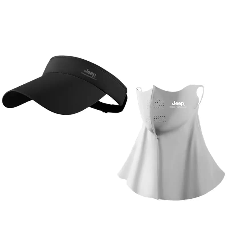 Jeep Sports Running Visor Hat Face-Slimming Sun Protection Outdoor Cycling UV-Protective Polyester Sun Hat Unisex 5