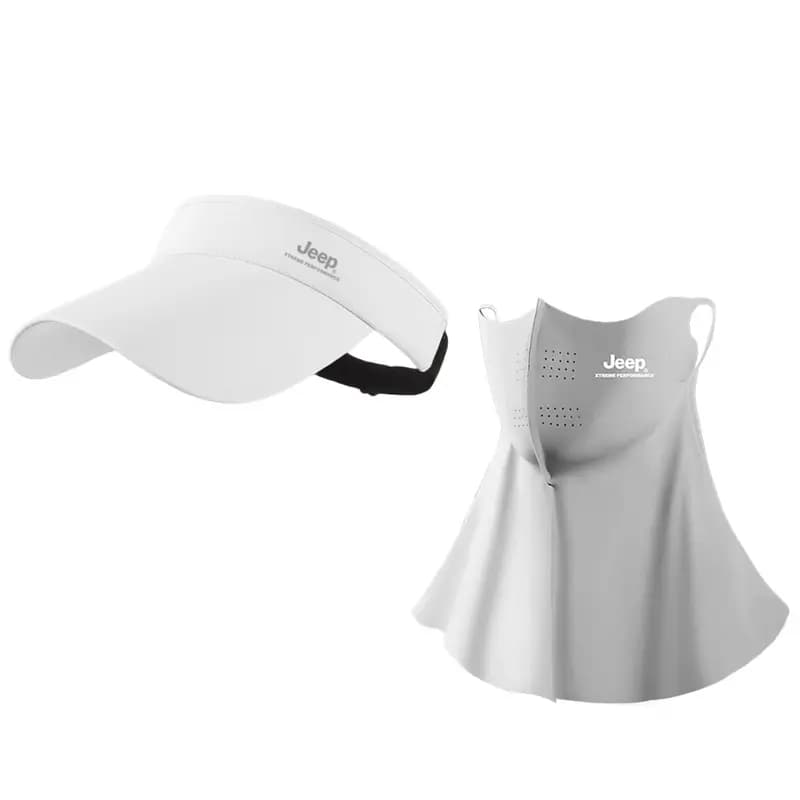 Jeep Sports Running Visor Hat Face-Slimming Sun Protection Outdoor Cycling UV-Protective Polyester Sun Hat Unisex 7