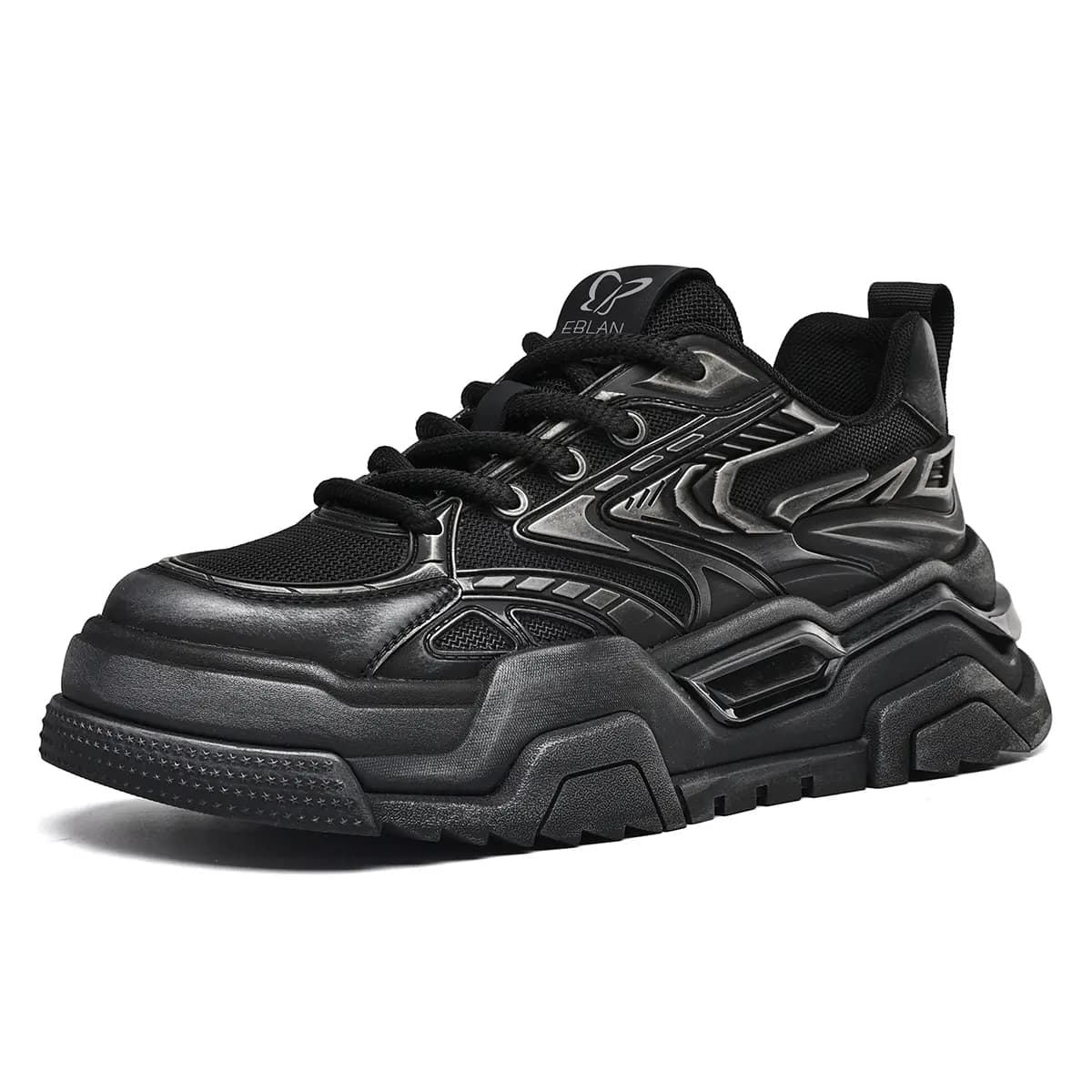 EBLAN Low-Top Chunky Sneakers Men's Black 2