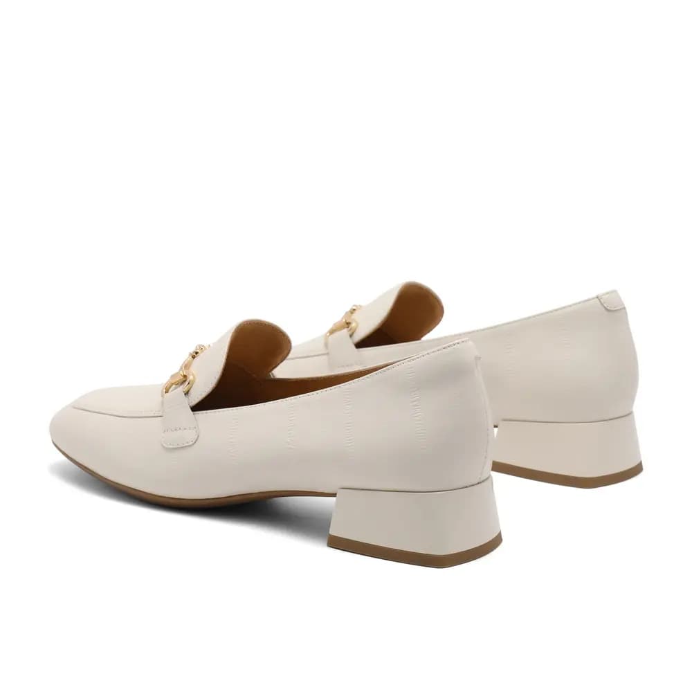 BELLE Loafers 3cm Women's Black Ecru 8