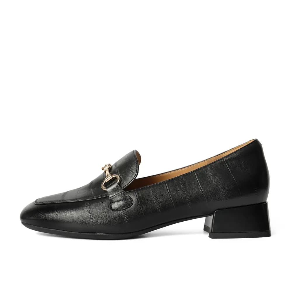 BELLE Loafers 3cm Women's Black Ecru