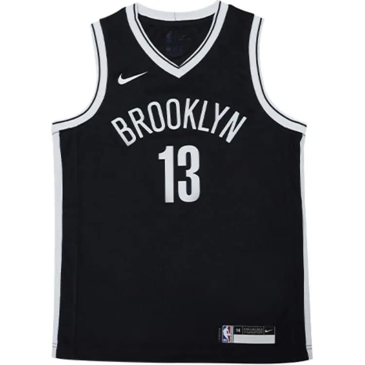 Nike x NBA Brooklyn Nets James Harden Uşaq Basketbol Maykası Qara