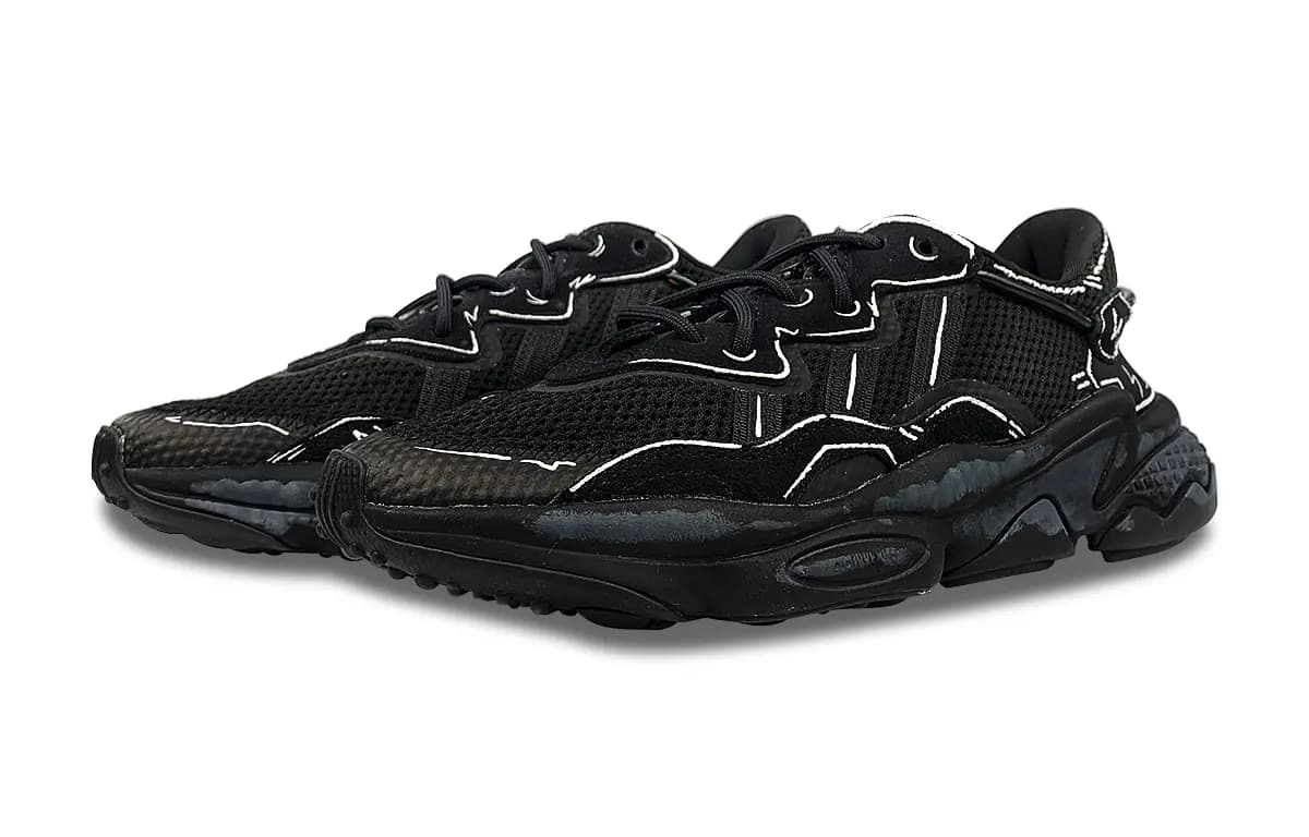 Adidas Originals Ozweego Unisex İdman Ayaqqabısı Qara/Ağ 4