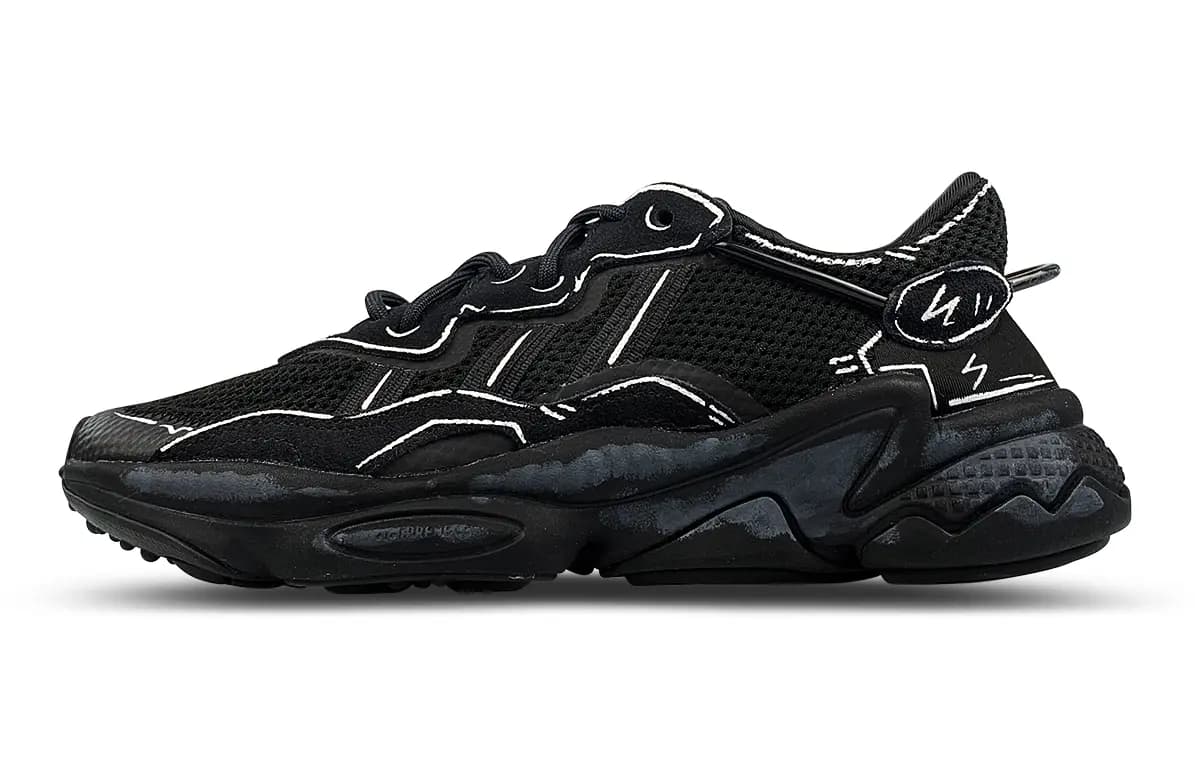 Adidas Originals Ozweego Unisex İdman Ayaqqabısı Qara/Ağ 2