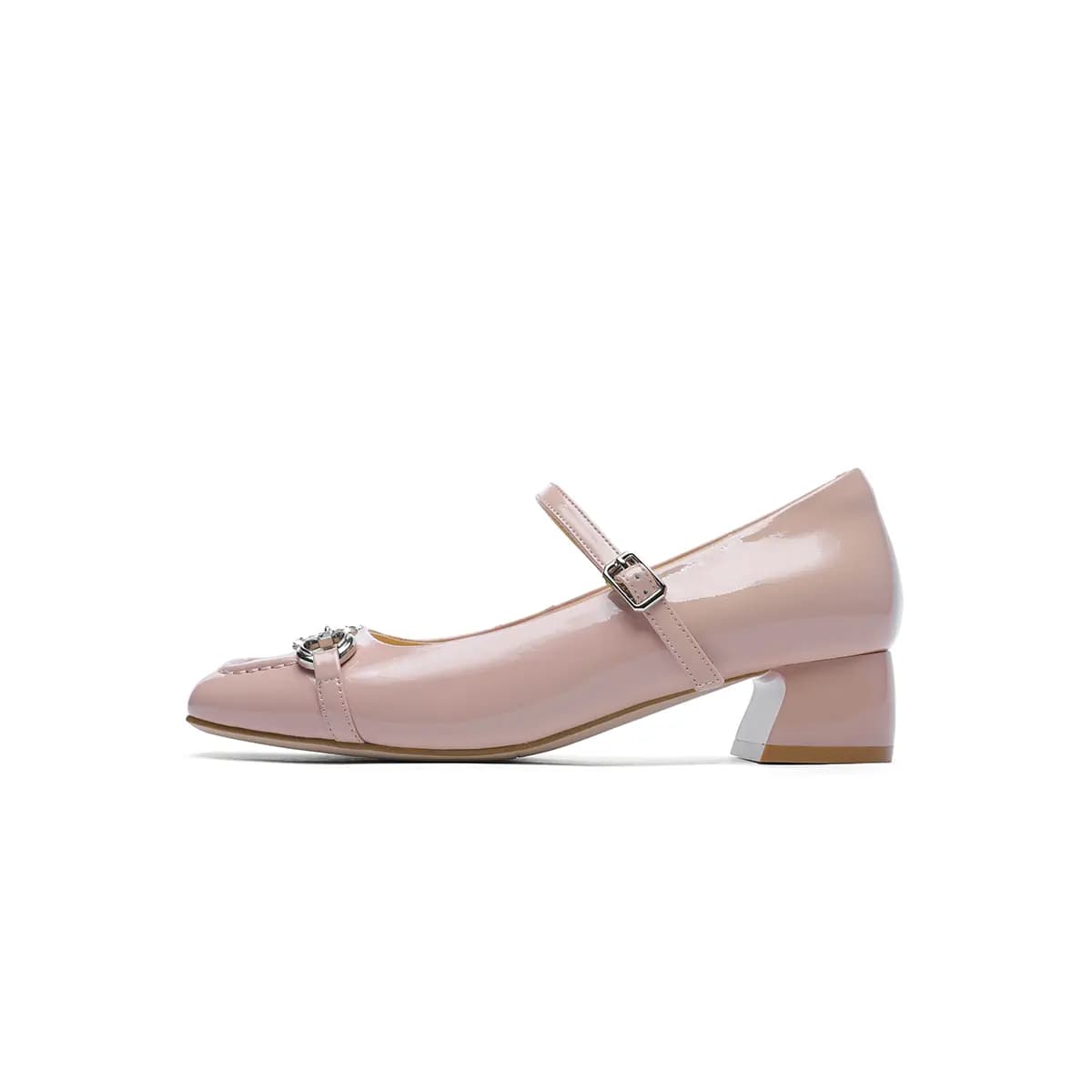 GOLDLION Chunky Heel Mary Jane Shoes 3.5cm Women's
