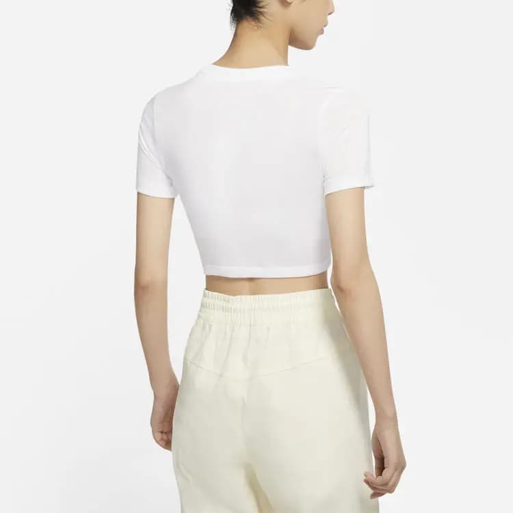 Nike Qadın İdman Crop Köynək Ağ 5