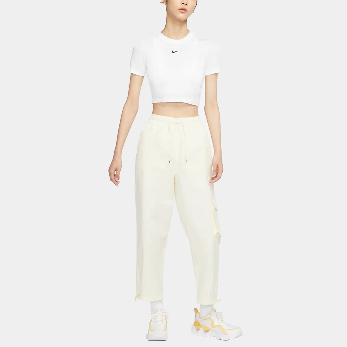 Nike Qadın İdman Crop Köynək Ağ 3