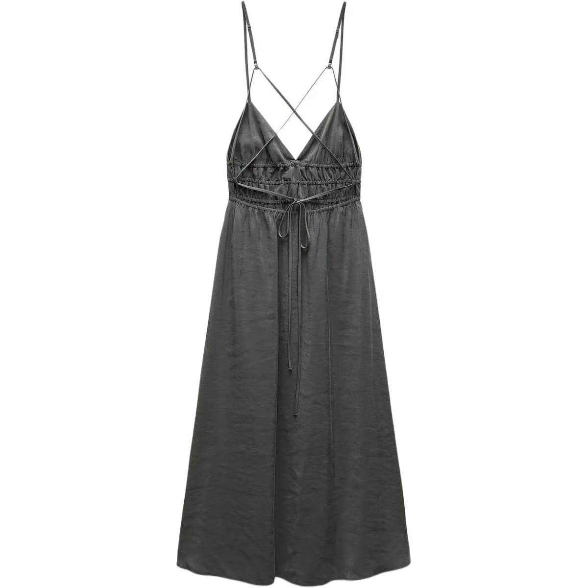 ZARA Trf Slip Dresses Women's Gray 2