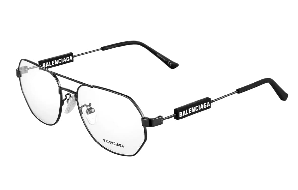 Balenciaga Aviator Eynək Çərçivəsi Unisex Boz