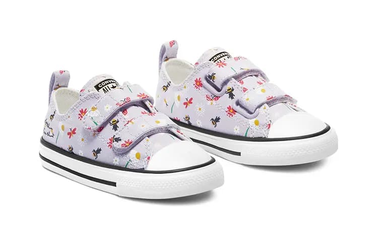 Baby Converse Chuck Taylor All Star Low Top Lightweight Comfort Slip-Resistant Breathable Low-Top Walker Shoes White Multi 3