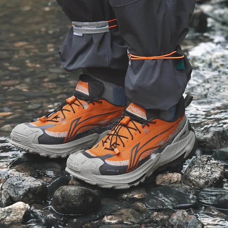 LiNing Outdoor CF Tracing, Yi Jie 2.0 Unisex Outdoor Ayaqqabısı Narıncı/Boz 8