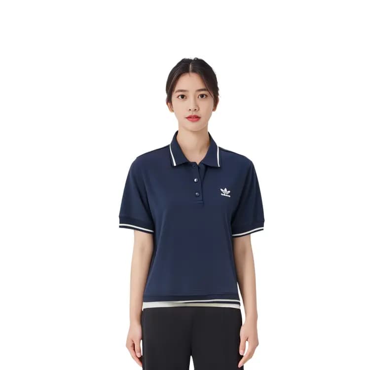 Adidas Originals Polo Köynək Qadın Dəniz Mavisi 7