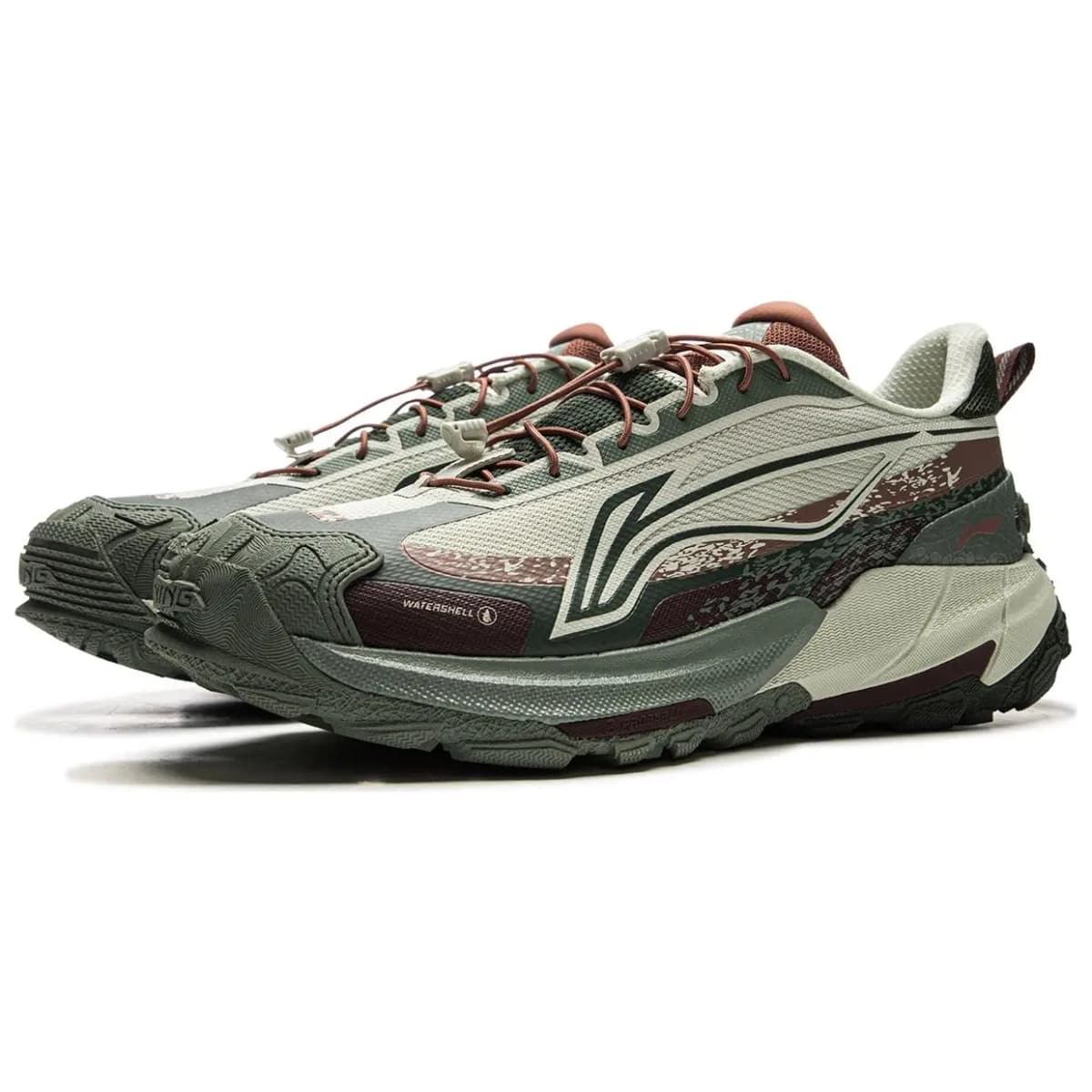 LiNing Elegance 2.0 Unisex Trekking Ayaqqabısı Boz/Yaşıl 3